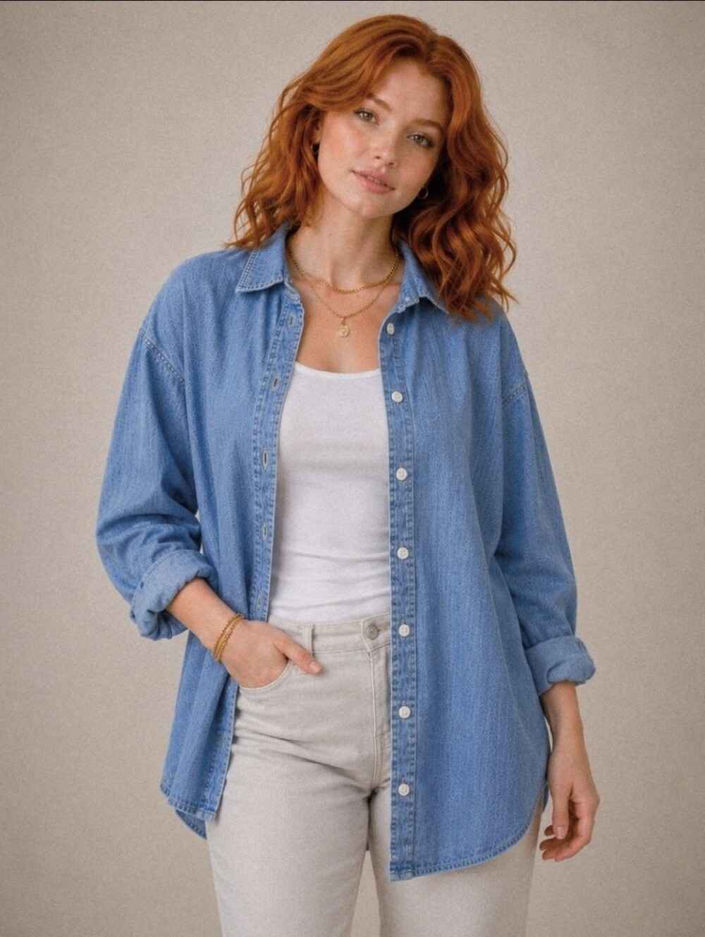 Universal Thread | Classic Relaxed Denim Button-Up Shirt | NWT | Medium